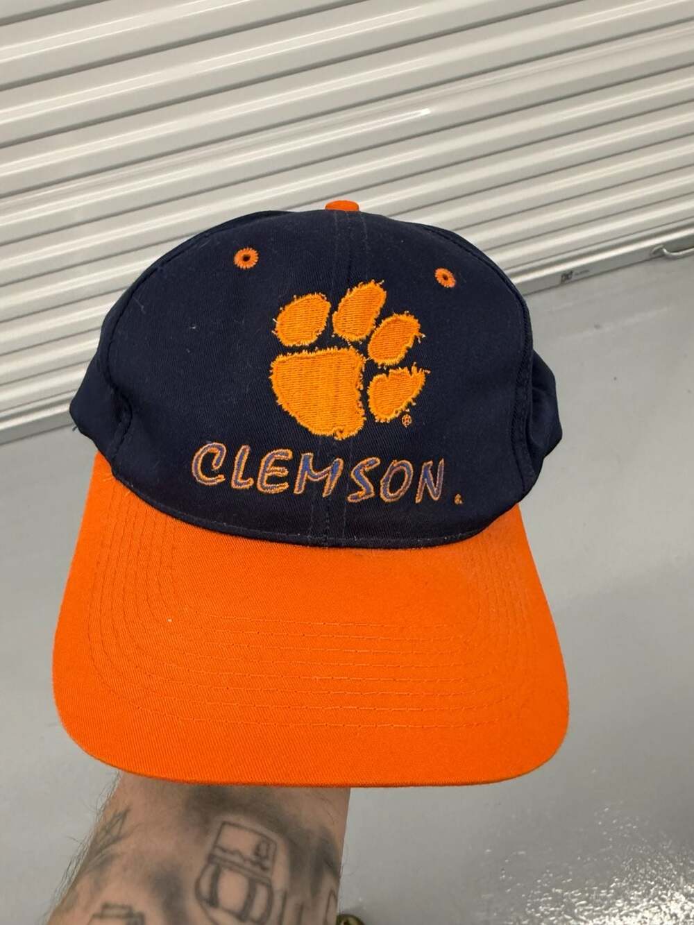Pioneer Industries Vintage Clemson Tigers Snapback Hat OSFA Navy/Orange